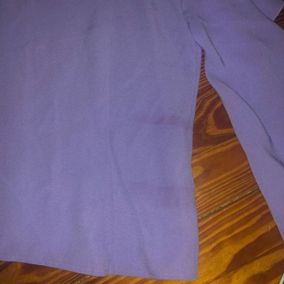 Lewit Womens Purple Jacquard Ruffle Flutter Sleeves Crop Top Sz Small (1) $279 - Picture 5 of 8